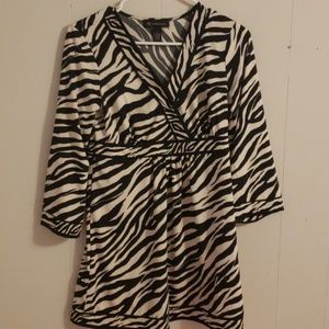 INC zebra work shirt